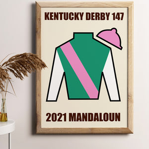 Horse Racing Kentucky Derby Poster - Custom Number, Name - Poster & Canvas - GoDuckee