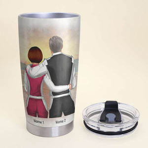 Personalized Racing Couple Tumbler - To Me That Racer Is My World My Husband - Tumbler Cup - GoDuckee