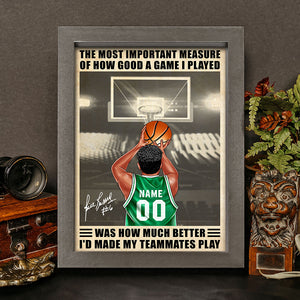 The Most Important Measure of How Good A Game I Played, Personalized Canvas Print for Basketball Players - Poster & Canvas - GoDuckee