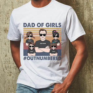 Personalized Gift For Dad of girls Dad of boys #OUTNUMBERED Custom Shirts - Shirts - GoDuckee