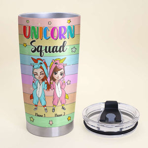 Personalized Unicorn Sisters Squad Tumbler - Apparently We're Trouble When We're Together - Tumbler Cup - GoDuckee