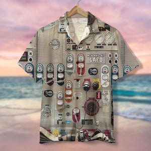 Personalized Firefighter Hawaiian Shirt Fire Engine Side Panel - Hawaiian Shirts - GoDuckee