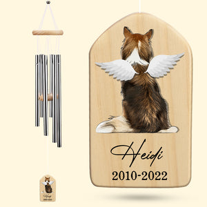 Personalized Heaven Dog Wind Chimes, Sympathy Gift For Loss Of Dogs, Keep Myself Busy But Still Think Of You - Wind Chimes - GoDuckee