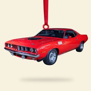 Custom Photo Muscle Car Ornament, Christmas Tree Decor, Gift For Car Enthusiastic - Ornament - GoDuckee