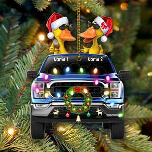 FD Car Duck Duck - Personalized Christmas Ornament - Christmas Gift For FD Lover - Ornament - GoDuckee