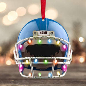 American Football Helmet - Personalized Christmas Ornament - Gift For American Football Lovers - Ornament - GoDuckee