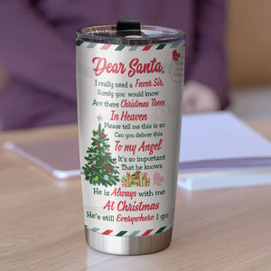 Personalized Memorial Tumbler Cup - I Love You To The Heaven And Back - Couple Sitting Shoulder to Shoulder - Tumbler Cup - GoDuckee