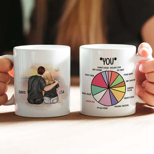 Couple Blanket Hogger Excellent Cook, Personalized Love Pie Chart White Mug - Coffee Mug - GoDuckee