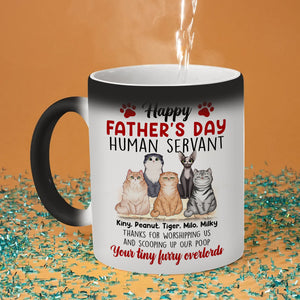 Thanks for Worshipping and Scooping Poop Up, Personalized Magic Mug, Gifts for Cat Lovers - Magic Mug - GoDuckee