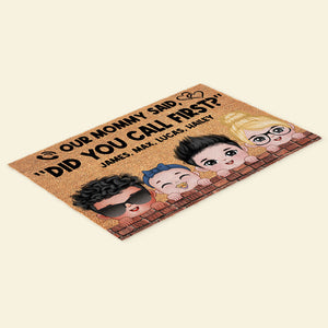 Our Nana Said "Did You Call First?" Personalized Kid Doormat, Gift For Family - Doormat - GoDuckee