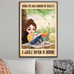 Personalized Reading Girl Poster - When I've Had Enough of Reality - Poster & Canvas - GoDuckee