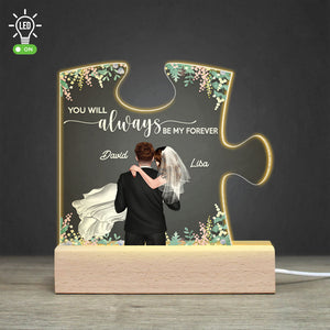 You Will Always Be My Forever Personalized Newly Wedding Couple Led Light, Gift For Couple - Led Night Light - GoDuckee