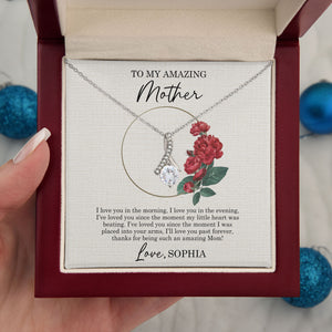 To My Amazing Mother- Gift For Mother-Personalized Alluring Beauty Necklace- Mother's day Alluring Beauty Necklace - Jewelry - GoDuckee