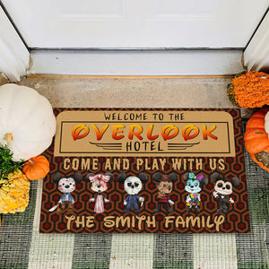 Horror Movie Characters, Welcome To The Overlook Hotel, Personalized Family Doormat - Doormat - GoDuckee