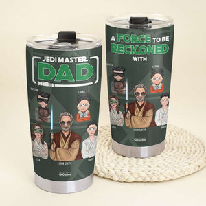 Dad Master A Force To Be Reckoned With, Personalized Tumbler, Gifts for Dad, Grandpa, Dad and Kid - Tumbler Cup - GoDuckee