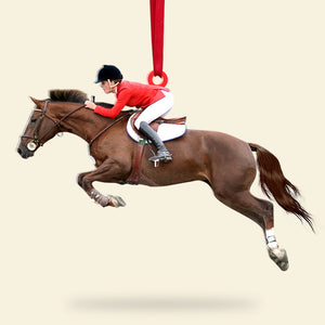 Custom Horse Photo Ornament, Christmas Tree Decor - Ornament - GoDuckee
