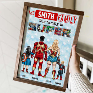 Our Family Is Super - Personalized Canvas Poster - Gifts For Father, Mother - Poster & Canvas - GoDuckee