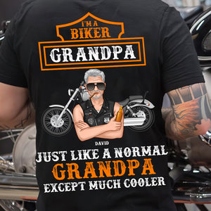 Personalized Biker Shirts Man and Bike I'm a Biker Grandpa - Shirts - GoDuckee