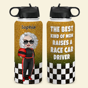 Personalized Dirt Track Racing Mom Water Bottle - The Best Kind Of Mom Raises A Race Car Driver - Water Bottles - GoDuckee