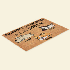 All Guests Must Be Approved By The Dogs - Personalized Dog Doormat - Gift For Dog Lovers - Doormat - GoDuckee
