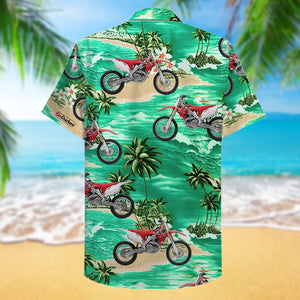 Custom Photo - Motocross Hawaiian Shirt - Coconut Tree Pattern 03 - Hawaiian Shirts - GoDuckee
