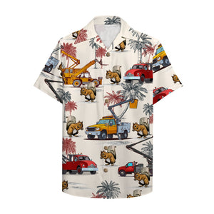Lineman Hawaiian Shirt - The Cranes Pattern - Hawaiian Shirts - GoDuckee