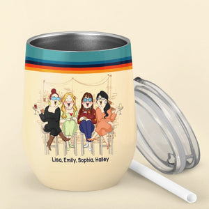 The Best Friendships Are Built On A Solid Foundation Of Alcohol - Personalized Friends Tumbler - Wine Tumbler - GoDuckee