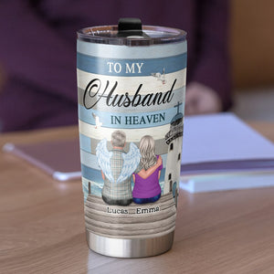 I Hide My Tears When I Say Your Name Heaven Couple Gift For Couple - Tumbler Cup - GoDuckee