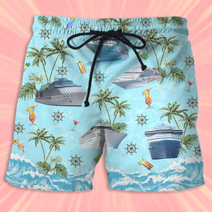 The Captain Is Our Designated Driver, Personalized Hawaiian Shirt and Men Beach Shorts, Gifts for Cruising Lovers - Hawaiian Shirts - GoDuckee