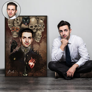 Edgar Allan Poe Custom Face Photo Poster - Poster & Canvas - GoDuckee