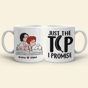 Just The Tip I Promise, Personalized Naughty Couple Mug Wine Tumbler Accent Mug, Gift For Couple - Coffee Mug - GoDuckee