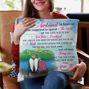 Personalized Memories Of Husband in Heaven, To my husband in heaven Custom Pillow - Pillow - GoDuckee