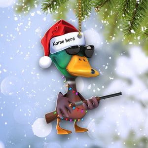 Hunting Duck - Personalized Christmas Ornament- Christmas Gift For Hunter - Ornament - GoDuckee