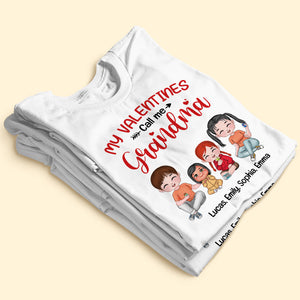 My Valentines Call Me Grandma Personalized Grandma Shirt, Gift For Family - Shirts - GoDuckee