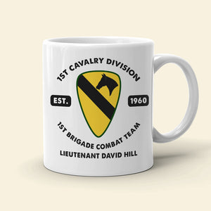 Military Never Underestimate An Old Man With A Military Background - Personalized White Edge-to-Edge Mug - Military Gift with Customized Logo - Coffee Mug - GoDuckee