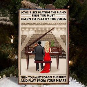 Personalized Piano Couple Poster - Love Is Like Playing The Piano - Poster & Canvas - GoDuckee