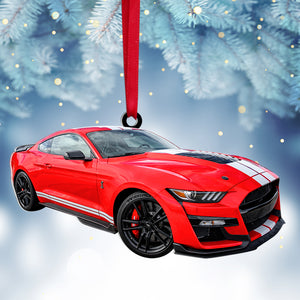 Custom Photo Muscle Car Ornament, Christmas Tree Decor, Gift For Car Enthusiastic - Ornament - GoDuckee