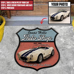 Shape Doormat - Custom Muscle Car Photo - I'm Not Old I'm Classic - Doormat - GoDuckee