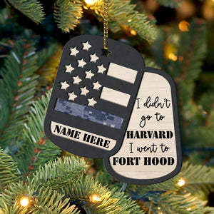 Military Dog Tag With Camouflage Pattern, Ornament Christmas Gift - Ornament - GoDuckee