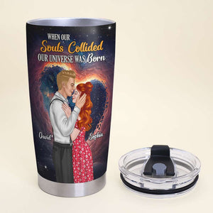 When Our Souls Collided Personalized Couple Tumbler - Tumbler Cup - GoDuckee