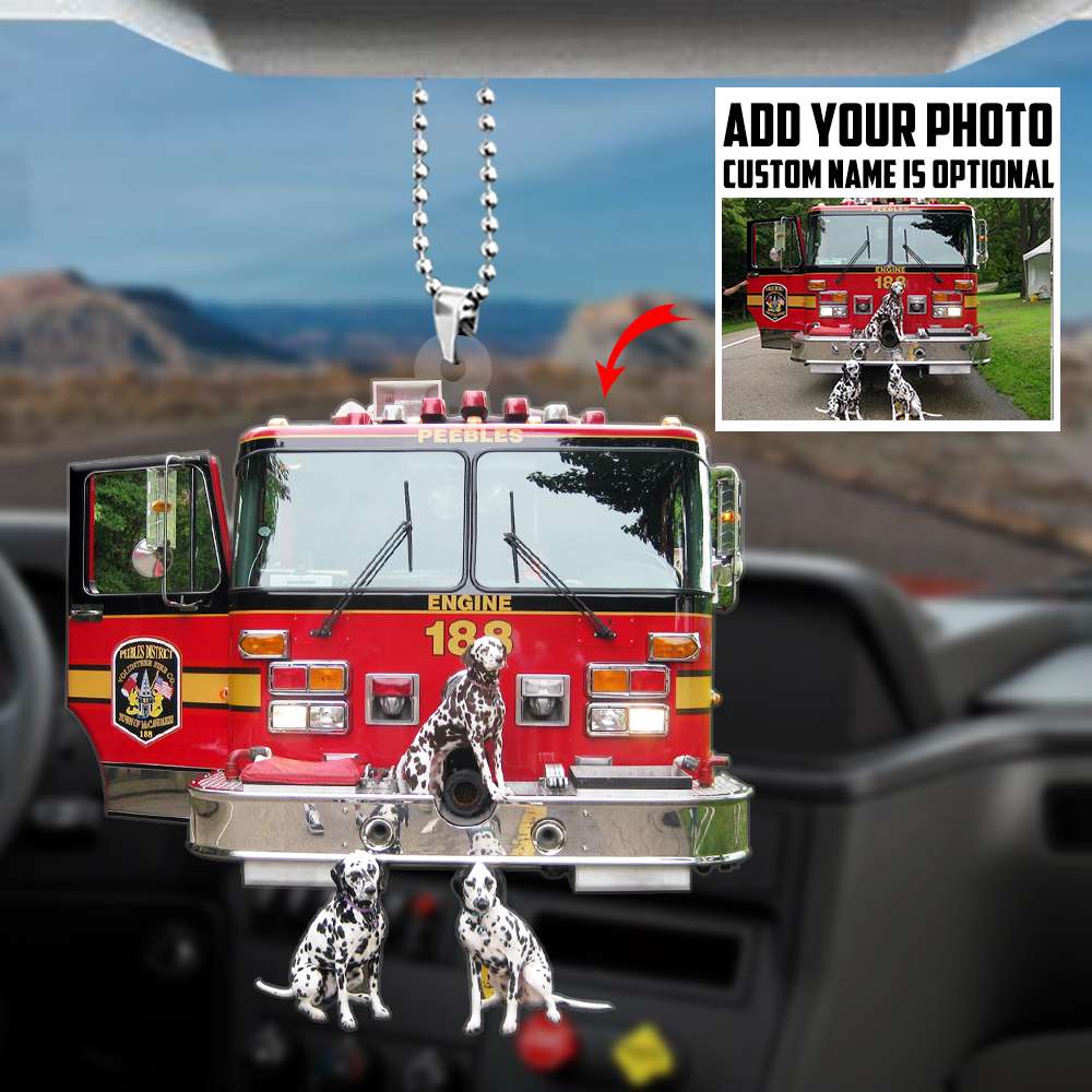 Firefighter Personalized Flat Car Ornament - Ornament - GoDuckee