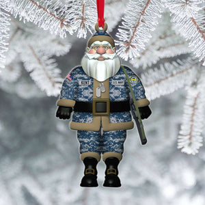 Veteran Mr. Claus Personalized Acrylic Ornament - Ornament - GoDuckee