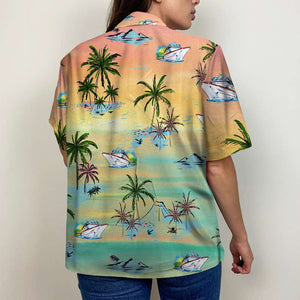 We're In It For The Long Journey, Couple Cheer Hawaiian Shirt, Aloha Shirt - Hawaiian Shirts - GoDuckee