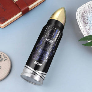 Police Bullet Tumbler - Custom Name & Police Badge - Not All Heroes Wear Capes Some Wear A Badge - Water Bottles - GoDuckee