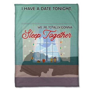 When Life Is Just Too Much Take A Nap, Personalized Cartoon Sleeping Girl & Cat Breeds Blanket - Blanket - GoDuckee