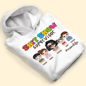 Shit Show Supervisor Personalized Mother's Day Shirt, Gift For Mom/Grandma - Shirts - GoDuckee