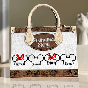 Grandma Personalized Leather Bag 04QHDT070223 - Leather Bag - GoDuckee