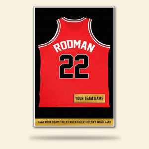 Basketball Jersey with Custom Quote Poster - Poster & Canvas - GoDuckee