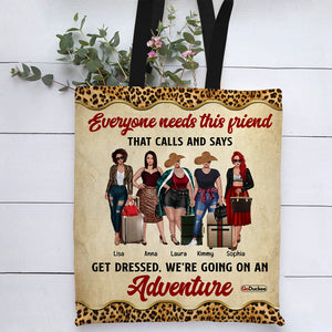 Girls Trip Personalized All Over Tote Bag - Gift for Friends - We're Going On Adventure - Tote Bag - GoDuckee