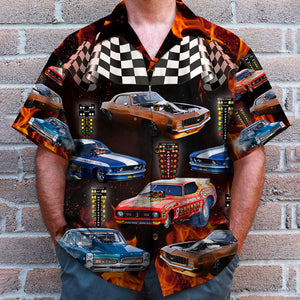 Weekend Forecast Drag Racing With A Chance Of Drinking Custom Photo Hawaiian Shirt Gift For Racing Lovers - Hawaiian Shirts - GoDuckee